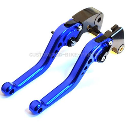 Short Blue Clutch & Brake Levers For Yamaha YZF-R6 2017-2022