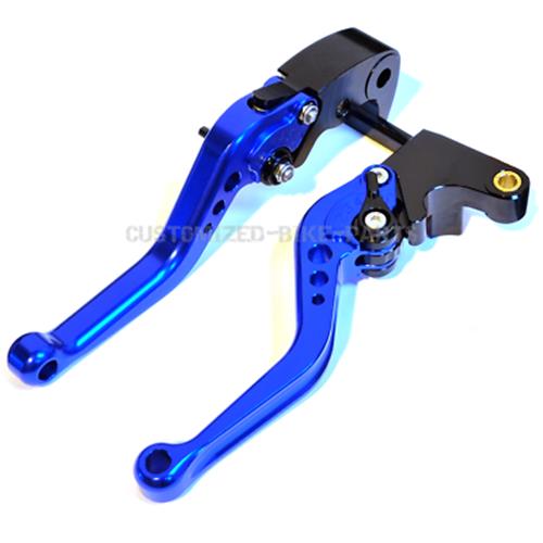 Short Blue Clutch & Brake Levers For Yamaha YZF-R6 2017-2022