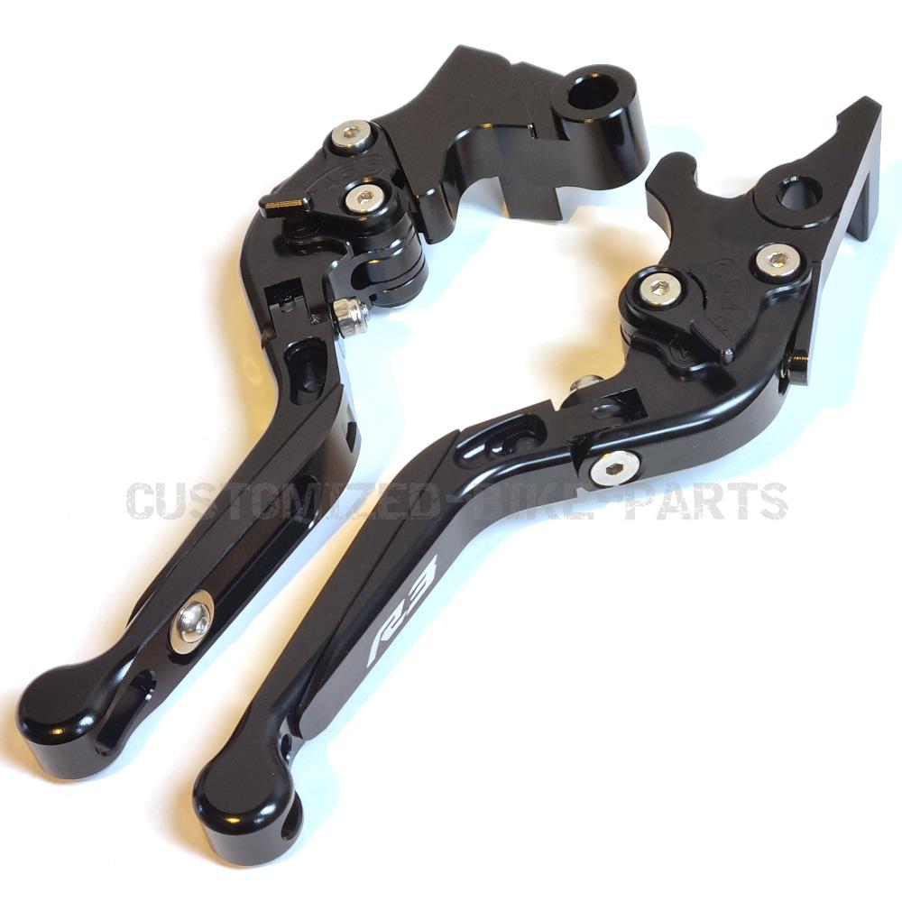 Adjustable Clutch & Brake Levers Set Black / Black - Yamaha YZF-R3 2014-2023