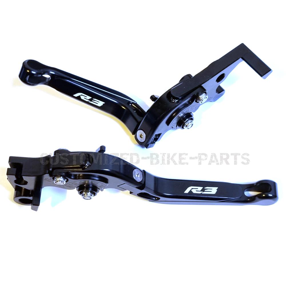 Adjustable Clutch & Brake Levers Set Black / Black - Yamaha YZF-R3 2014-2023