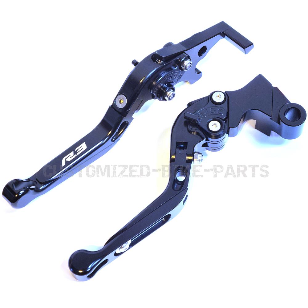 Adjustable Clutch & Brake Levers Set Black / Black - Yamaha YZF-R3 2014-2023