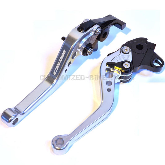 Honda CB 1300 2003-2011 Short Engraved Clutch Brake Lever Set - Silver