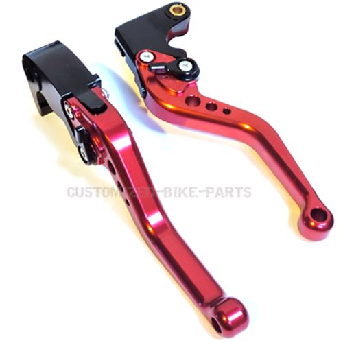 Short Red Clutch & Brake Levers For Yamaha YZF-R1 / R1M / R1S 2015-2024