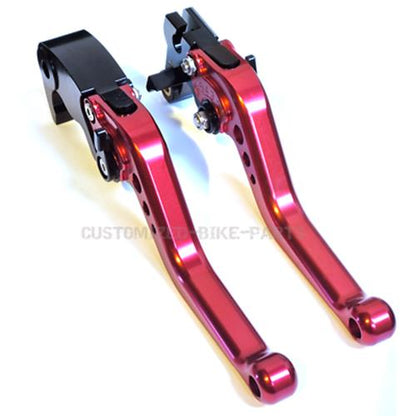 Short Red Clutch & Brake Levers For Yamaha YZF-R1 / R1M / R1S 2015-2024