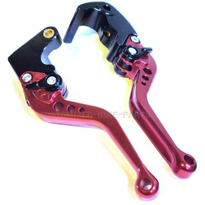 Short Red Clutch & Brake Levers For Yamaha YZF-R1 / R1M / R1S 2015-2024