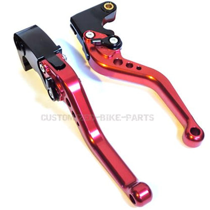 Short Red Clutch & Brake Levers For Yamaha YZF-R6 2017-2022