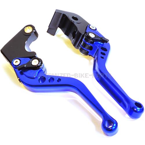 Short Blue Clutch & Brake Levers For Yamaha YZF-R6 2005-2016