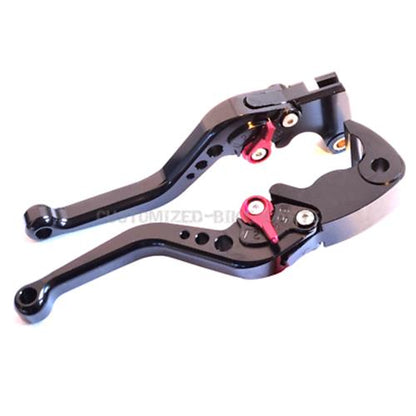 Short Black Clutch & Brake Levers For Yamaha YZF-R1 / R1M / R1S 2015-2024