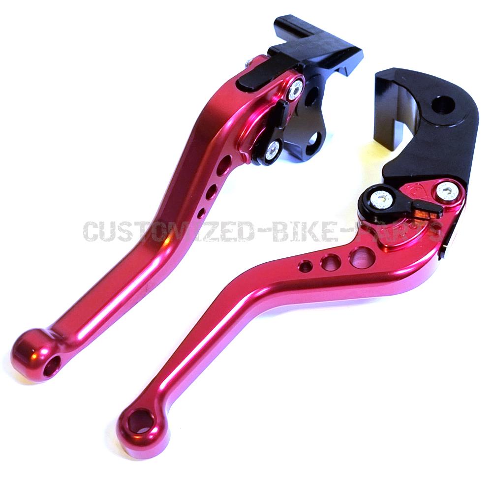 Short Red Clutch & Brake Levers For SUZUKI GSX1300 B-KING 2007-2012