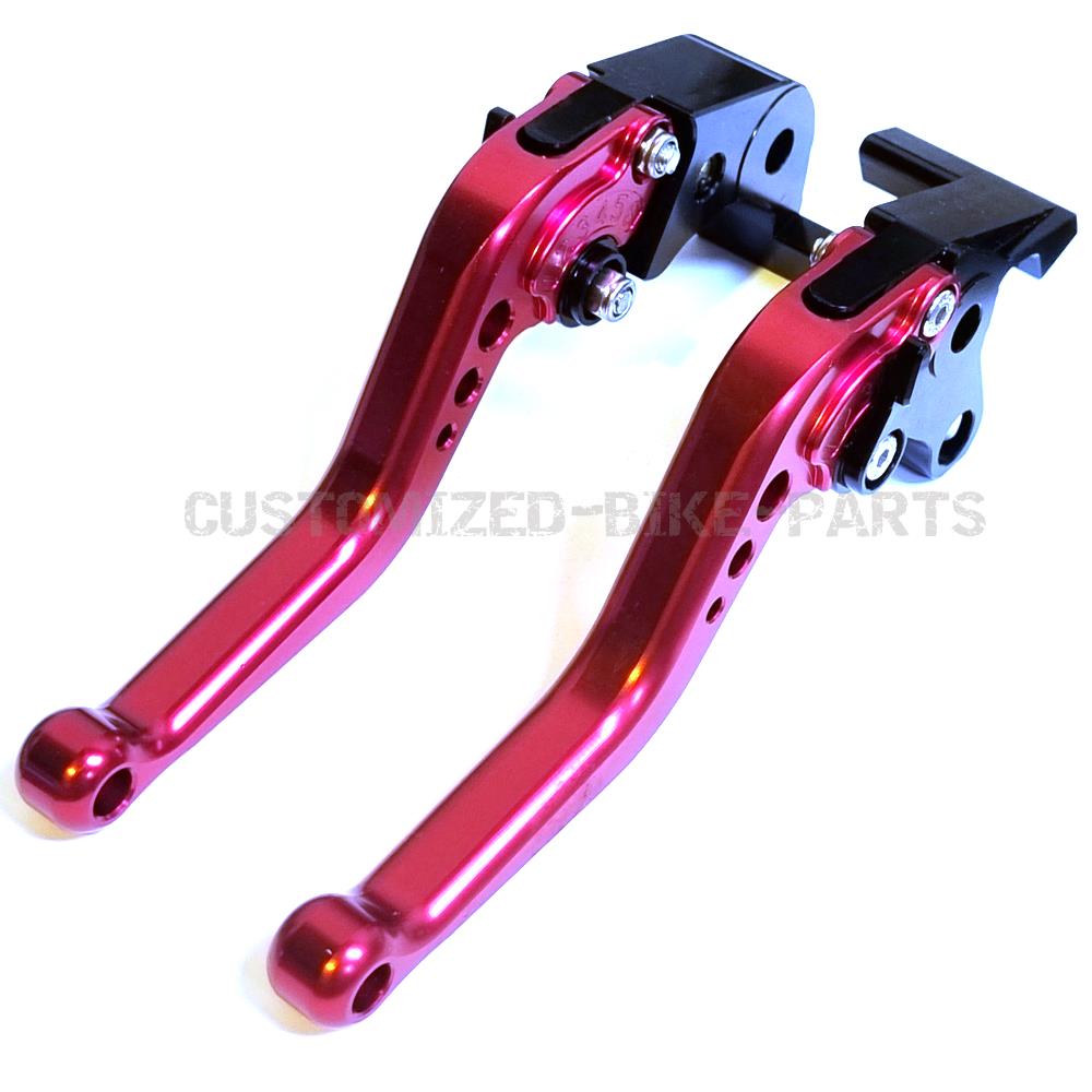 Short Red Clutch & Brake Levers For SUZUKI GSX1300 B-KING 2007-2012