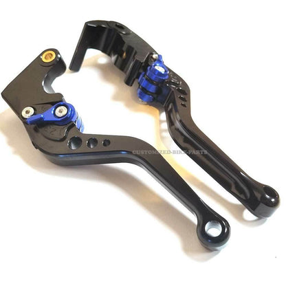 Short Black Blue Clutch & Brake Levers For Yamaha YZF-R6 2017-2022