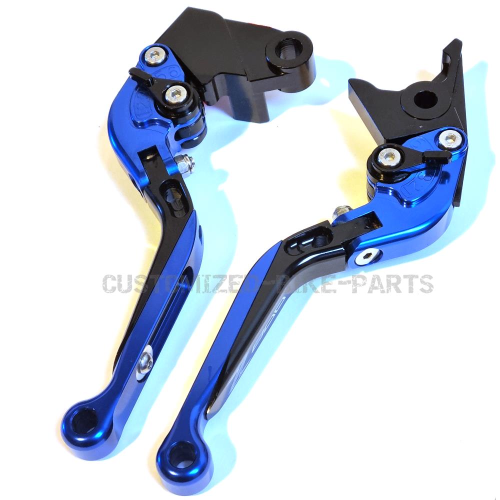 Kawasaki Z800 2013-2018 Adjustable Clutch Brake Lever Set - Black / Blue