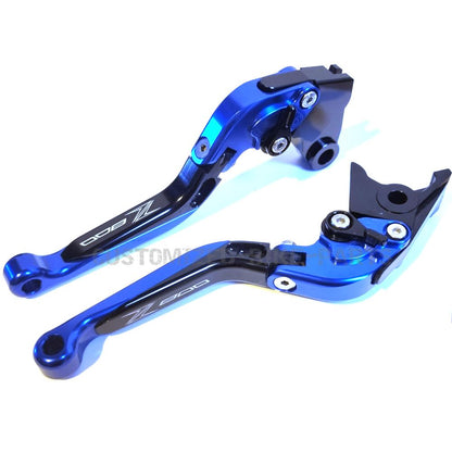 Kawasaki Z800 2013-2018 Adjustable Clutch Brake Lever Set - Black / Blue