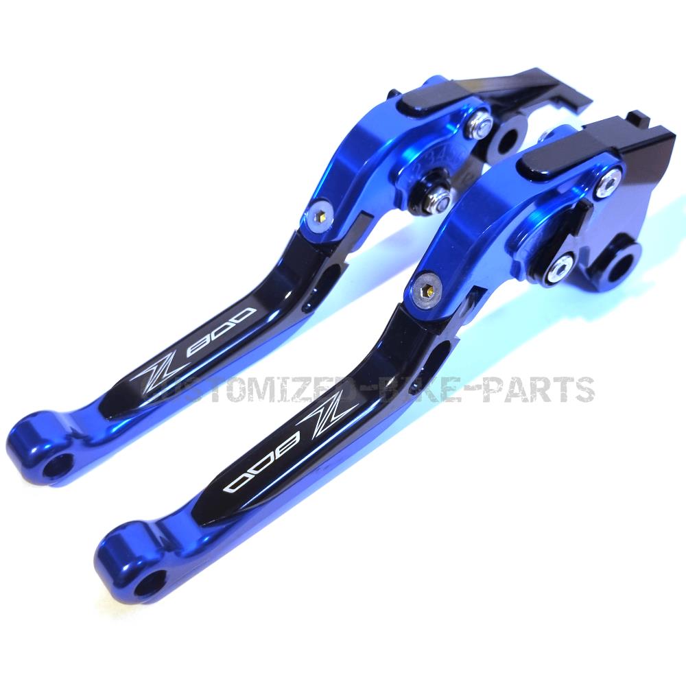 Kawasaki Z800 2013-2018 Adjustable Clutch Brake Lever Set - Black / Blue