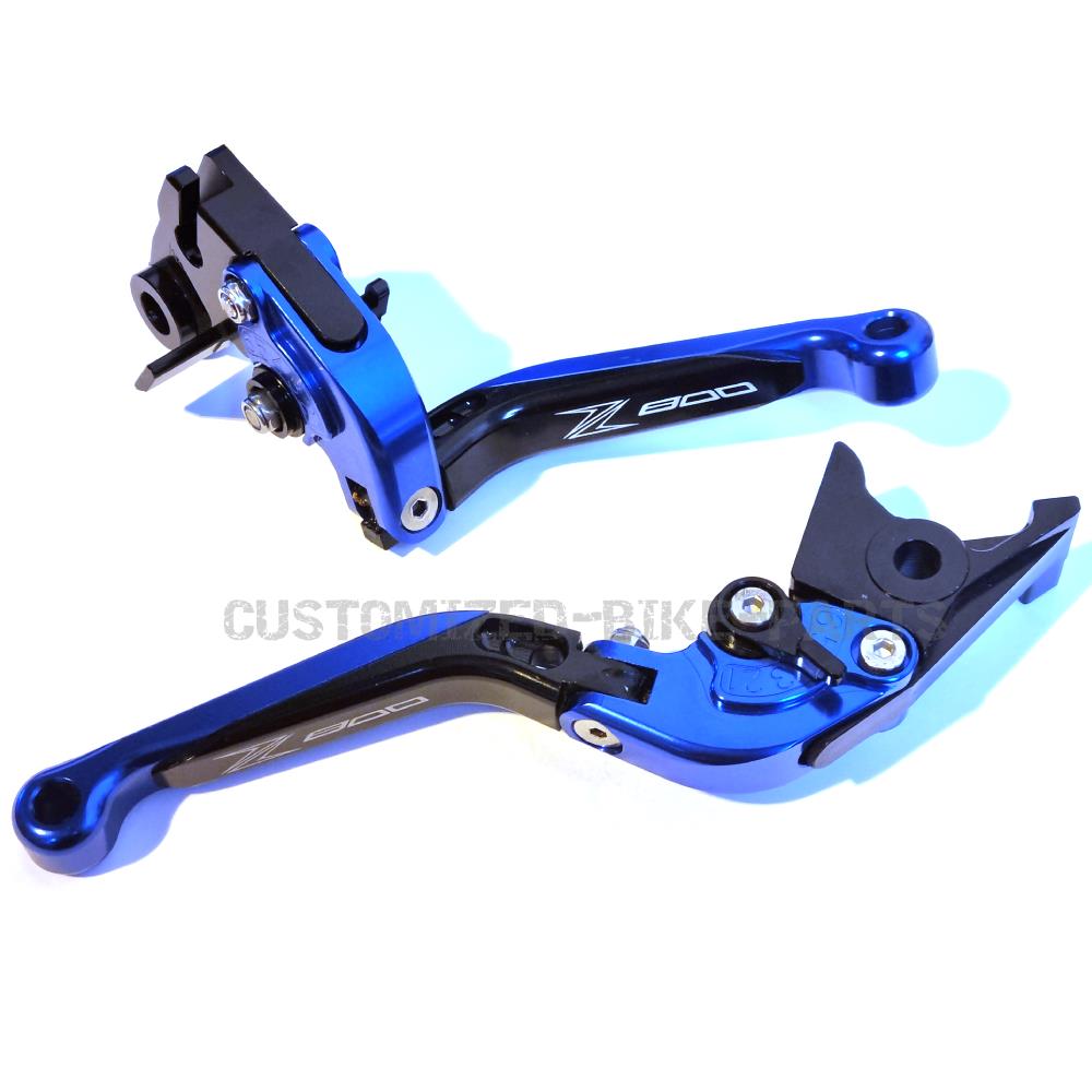 Kawasaki Z800 2013-2018 Adjustable Clutch Brake Lever Set - Black / Blue