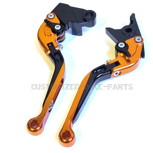 Kawasaki Z800 2013-2018 Adjustable Clutch Brake Lever Set - Orange / Black