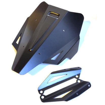 Black Aluminium Small Windscreen Windshield Screen - Yamaha MT-07 2021-2024