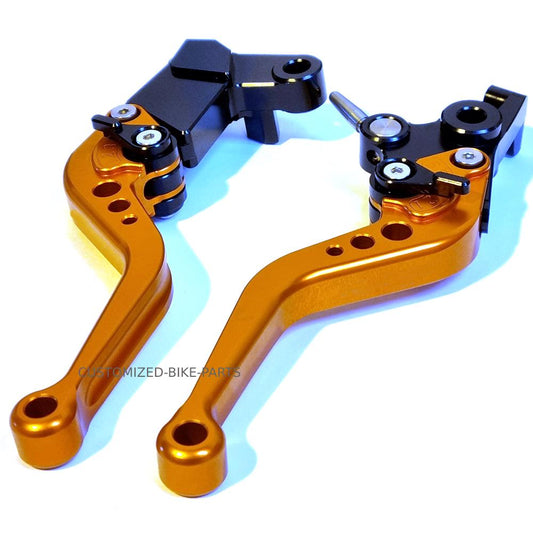 Short Orange Adjustable Brake & Clutch Lever Set - KTM 790 Duke 2018-2024