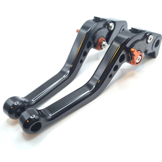 Short Black Orange Brake & Clutch Lever Set 1290 Super Duke R / GT 2014-2024