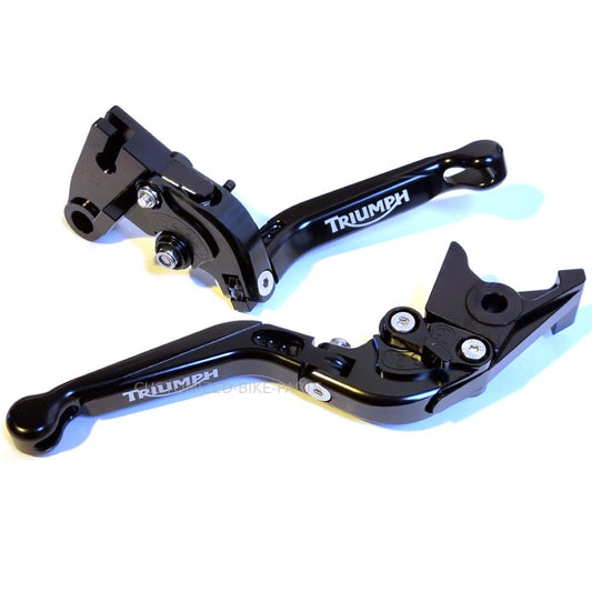 Black/Black Adjustable Clutch & Brake Levers Triumph Speed Triple / Daytona 675