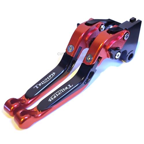 Red / Black Clutch & Brake Levers - Triumph SPEED FOUR 2005-2006