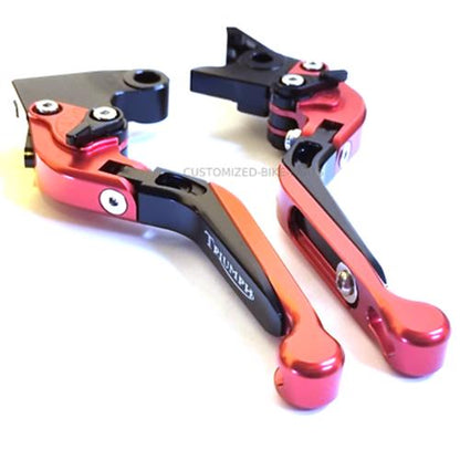 Red / Black Clutch & Brake Levers - Triumph DAYTONA 955i 2004-2006