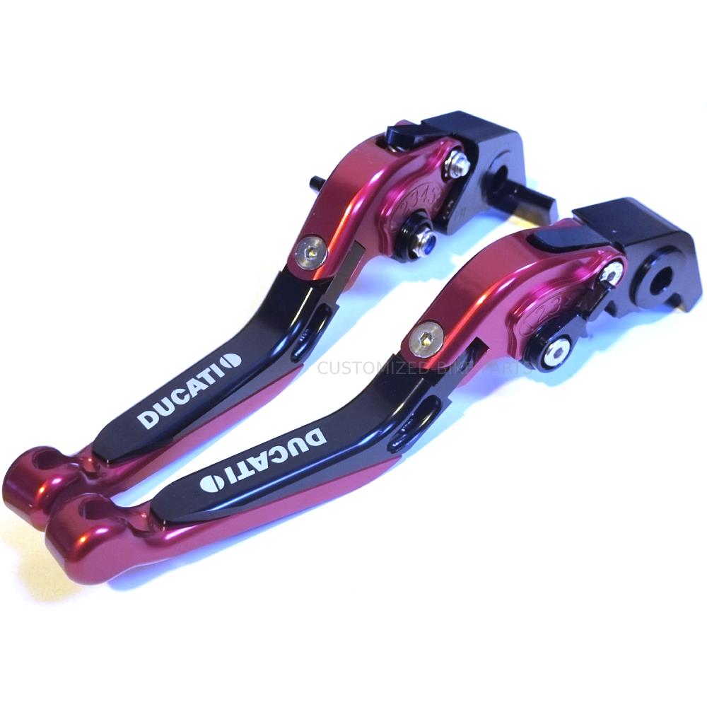 Adjustable Red Clutch & Brake Levers For Ducati Monster S4RS 2006-2008