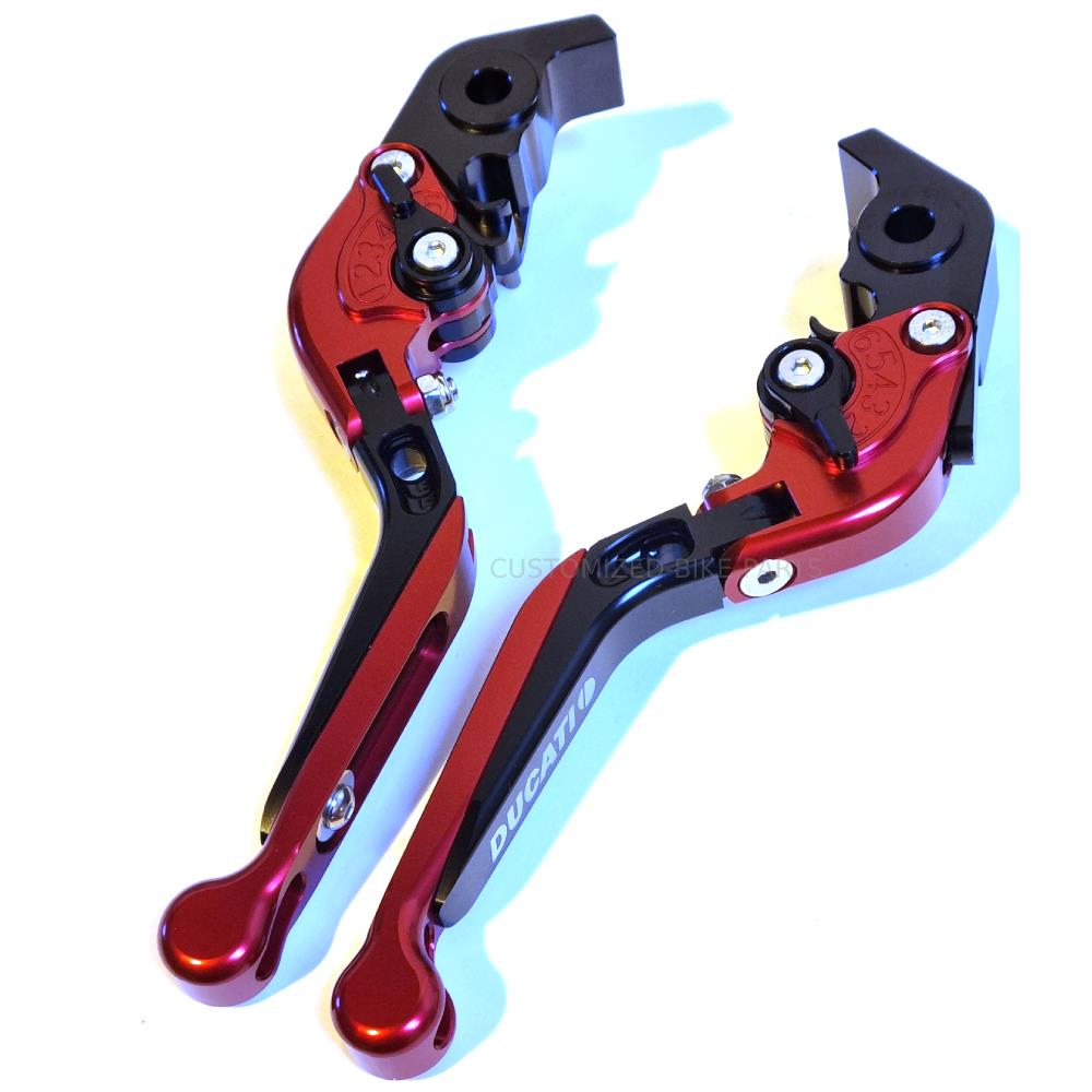 Adjustable Red Clutch & Brake Levers For Ducati Monster S4RS 2006-2008