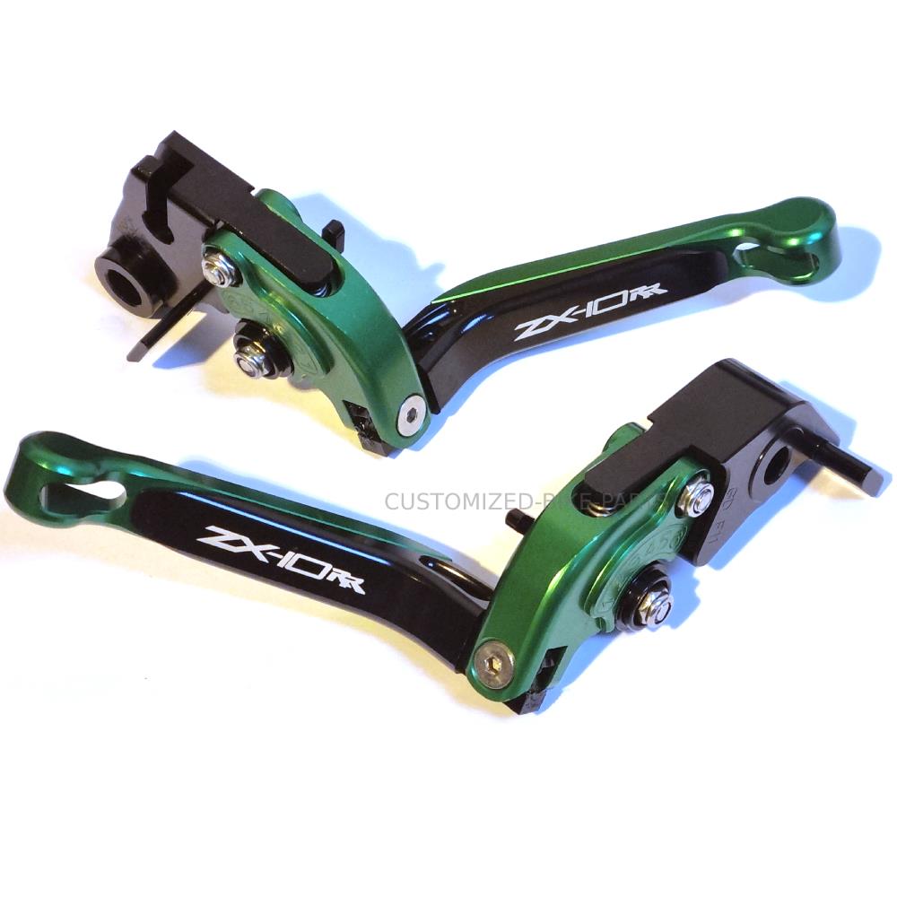 Adjustable Clutch Brake Lever Set Green / Black - Kawasaki ZX-10RR KRT/SE 16-20