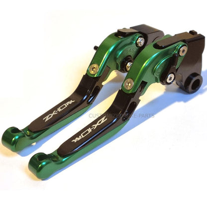 Adjustable Clutch Brake Lever Set Green / Black - Kawasaki ZX-10RR KRT/SE 16-20