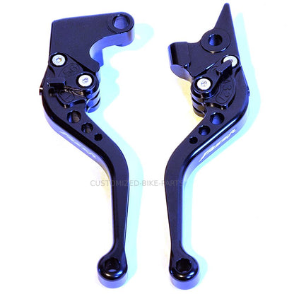 Short Black Clutch & Brake Lever Set - Yamaha Fazer FZ8 FZ6 FZ1 FZ6R