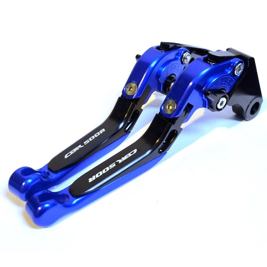 Honda CBR 500 R 2013-2021 Extendable Clutch Brake Lever Set - Black/Blue