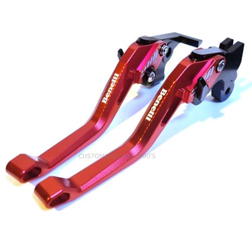 Red Short Brake & Clutch Levers Benelli TRK502 / TRK502X 2018-2022