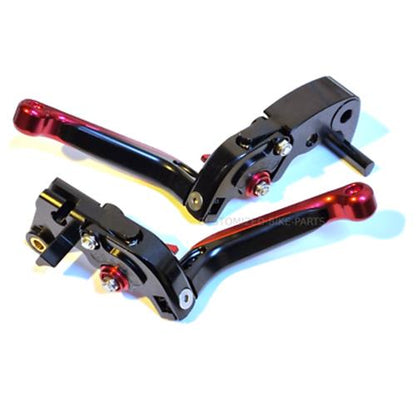 Red / Black Adjustable Clutch & Brake Levers Set - Yamaha MT-09 / SP 2021-2023