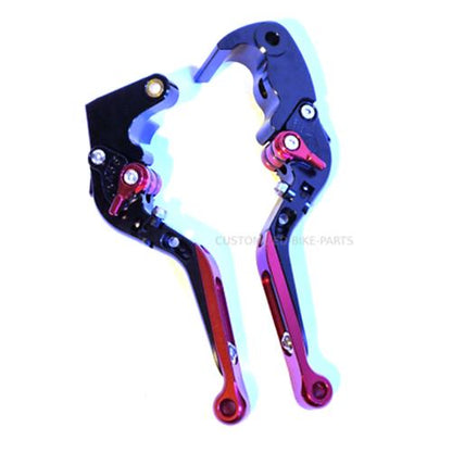 Black / Red Adjustable Clutch & Brake Levers - Yamaha Tracer 900 / GT 2021-2023