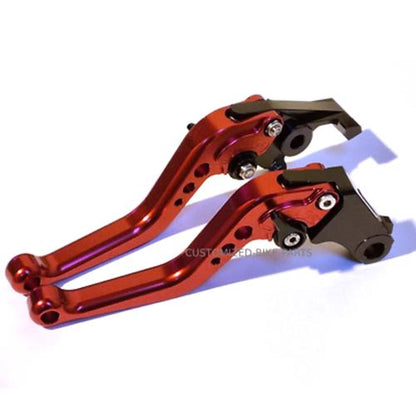 RED SHORT BRAKE & CLUTCH LEVERS - HONDA NC700S NC 700 X 2012-2015 / VTX 1300