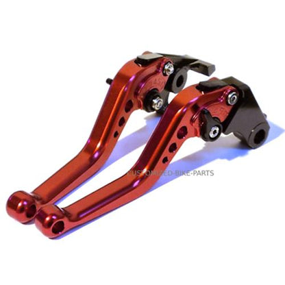 RED SHORT BRAKE & CLUTCH LEVERS - HONDA NC700S NC 700 X 2012-2015 / VTX 1300