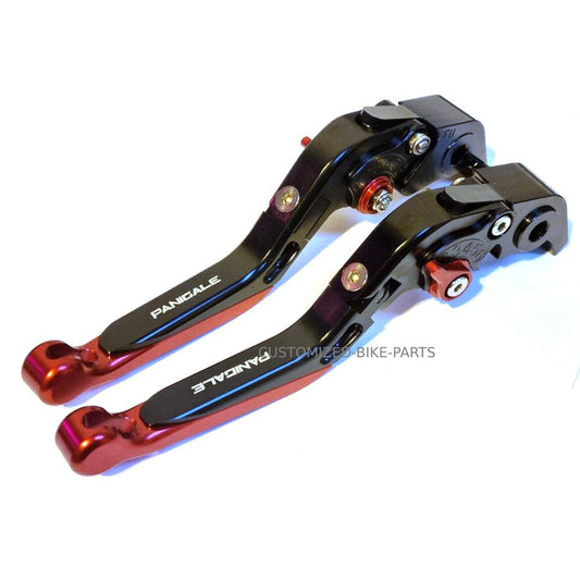 Red/Black Adjustable Clutch Brake Levers - Ducati Panigale V2 / V4 S/R / 1299