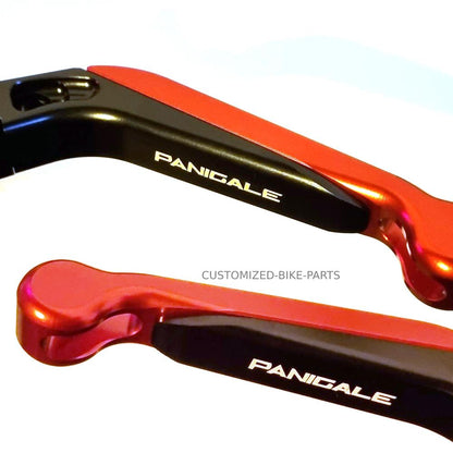 Red/Black Adjustable Clutch Brake Levers - Ducati Panigale V2 / V4 S/R / 1299