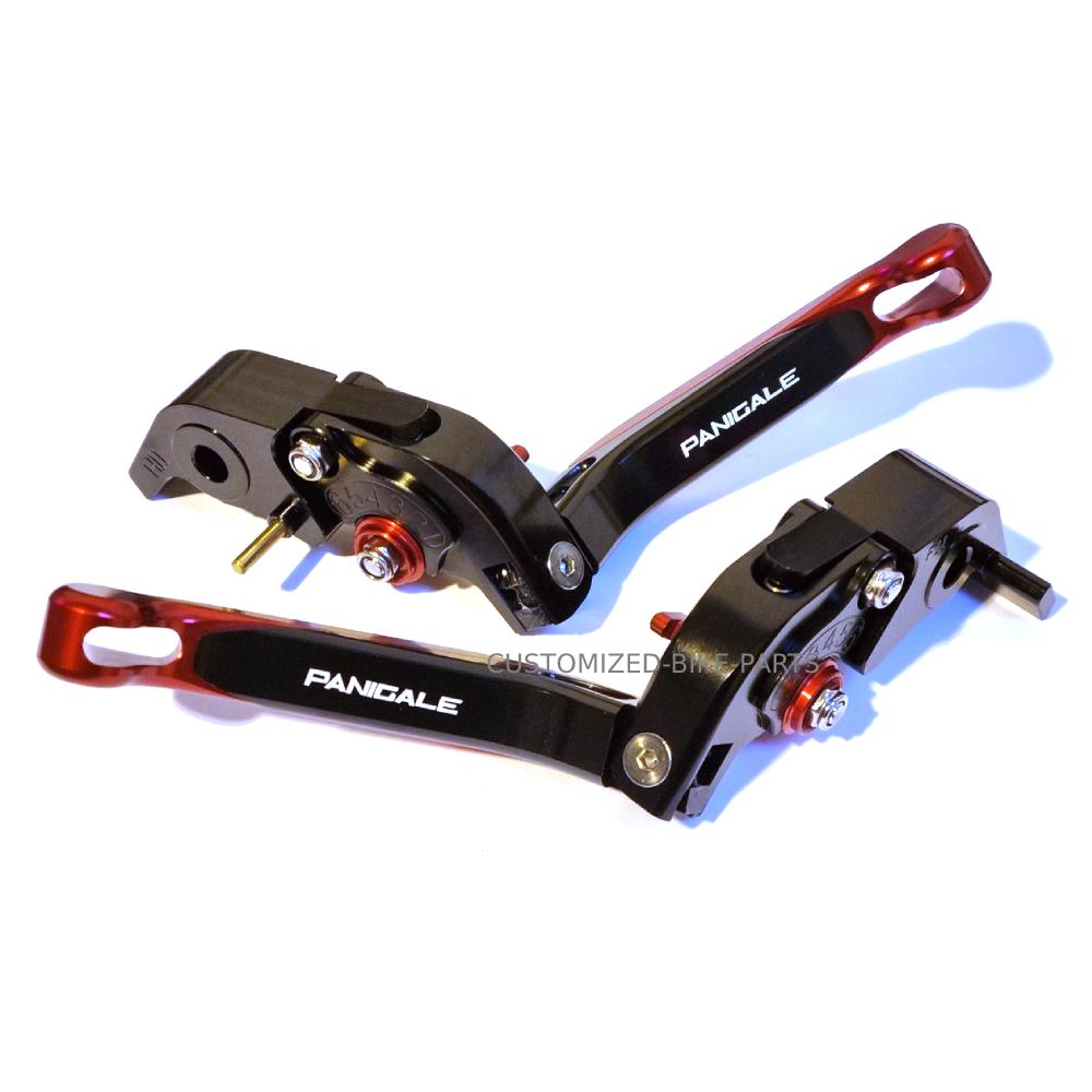 Red/Black Adjustable Clutch Brake Levers - Ducati Panigale V2 / V4 S/R / 1299