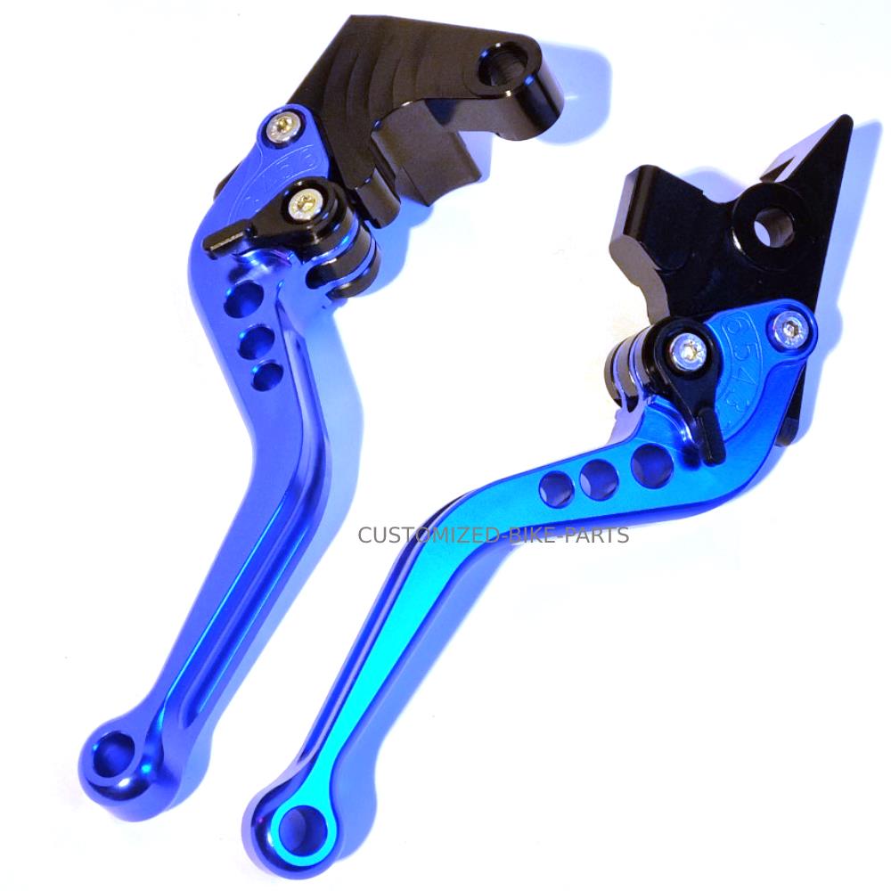 Short Blue Clutch & Brake Levers For Yamaha Tracer 700 2021-2023