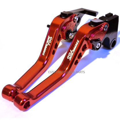 Short Red Clutch & Brake Levers For Yamaha Tracer 700 2021-2023