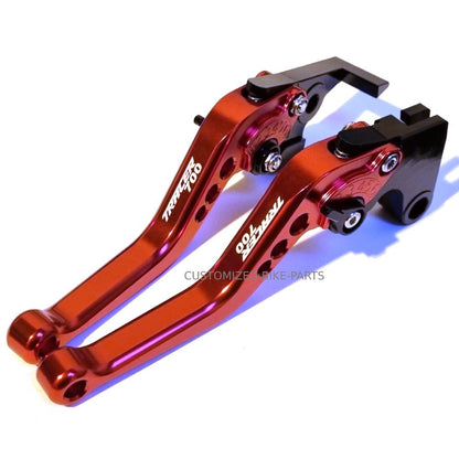 Short Red Clutch & Brake Levers For Yamaha Tracer 700 2021-2023