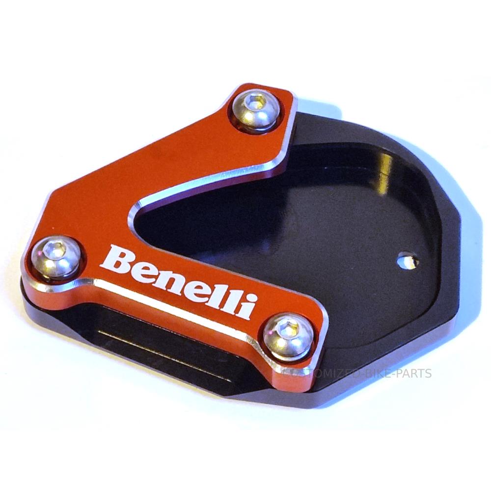 Black / Red Side Stand Kickstand Shoe Extender - Benelli TRK 502 702 2020-2023