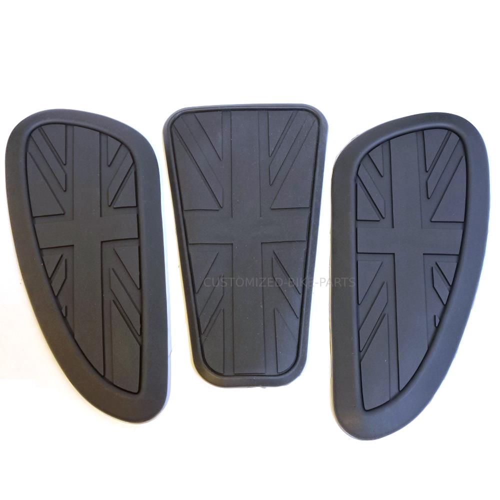 Retro Cafe Racer Tank Pads Grip Protectors - Royal Enfield Interceptor / Triumph