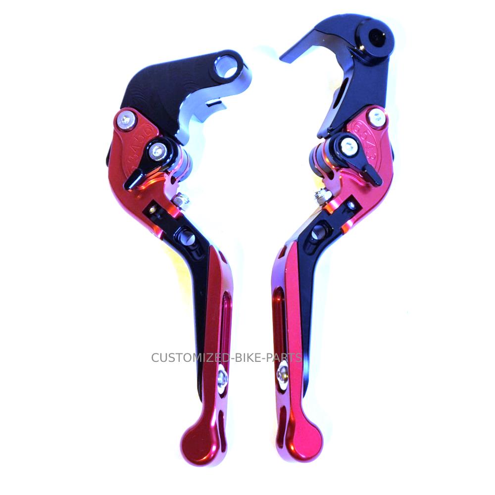 Red / Black Adjustable Clutch & Brake Levers Yamaha YZF-R6 2017-2022