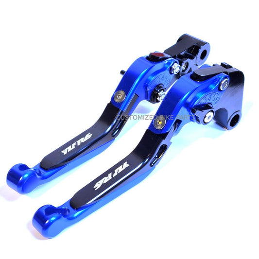 Blue / Black Adjustable Clutch & Brake Levers Yamaha YZF-R6 2017-2023