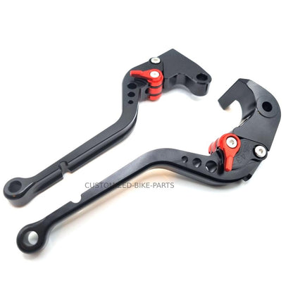 Long Black Clutch & Brake Lever - Triumph 675 Street Triple R / RX 2009-2016