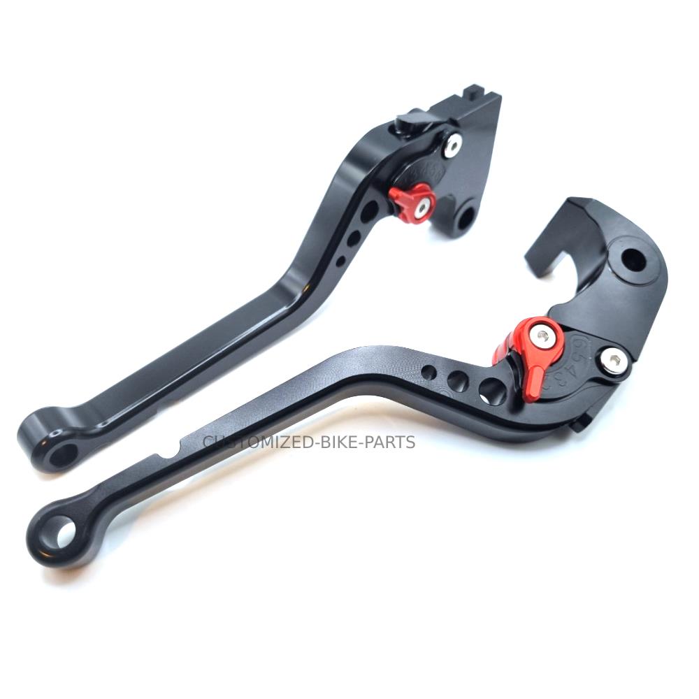 Long Black Clutch & Brake Lever - Triumph 675 Street Triple R / RX 2009-2016