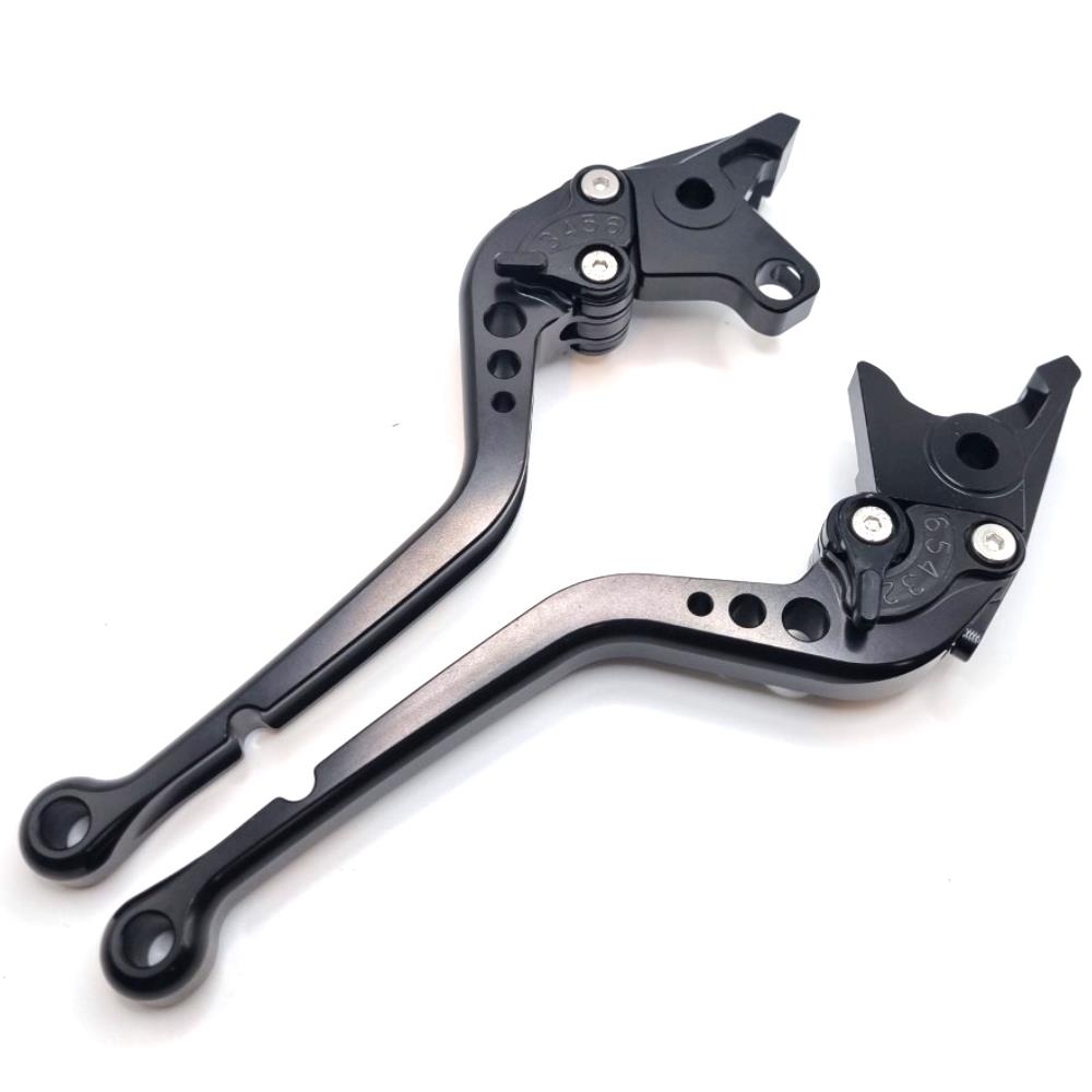 Long Black Clutch & Brake Levers For Kawasaki ZX7R ZX9 ZRX1100 ZZR1200